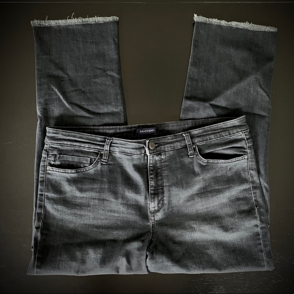 Bandolino Dark Wash Stretch Millie Cropped  sz 16